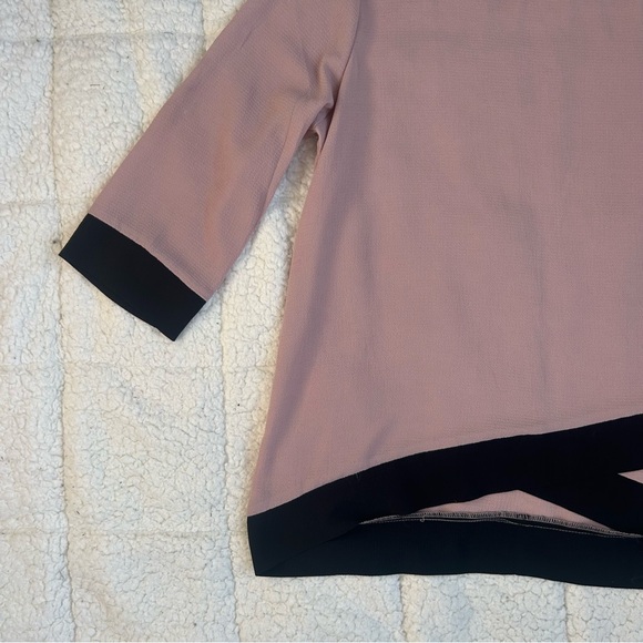 SUZY SHIER Pink and Black Blouse Relaxed Fit - Picture 2 of 11